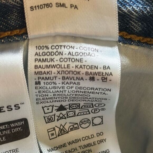 Levis 94 Baggy Distressed Jeans Blue Denim Size 31 Skater Wide Leg Pants - Picture 10 of 12